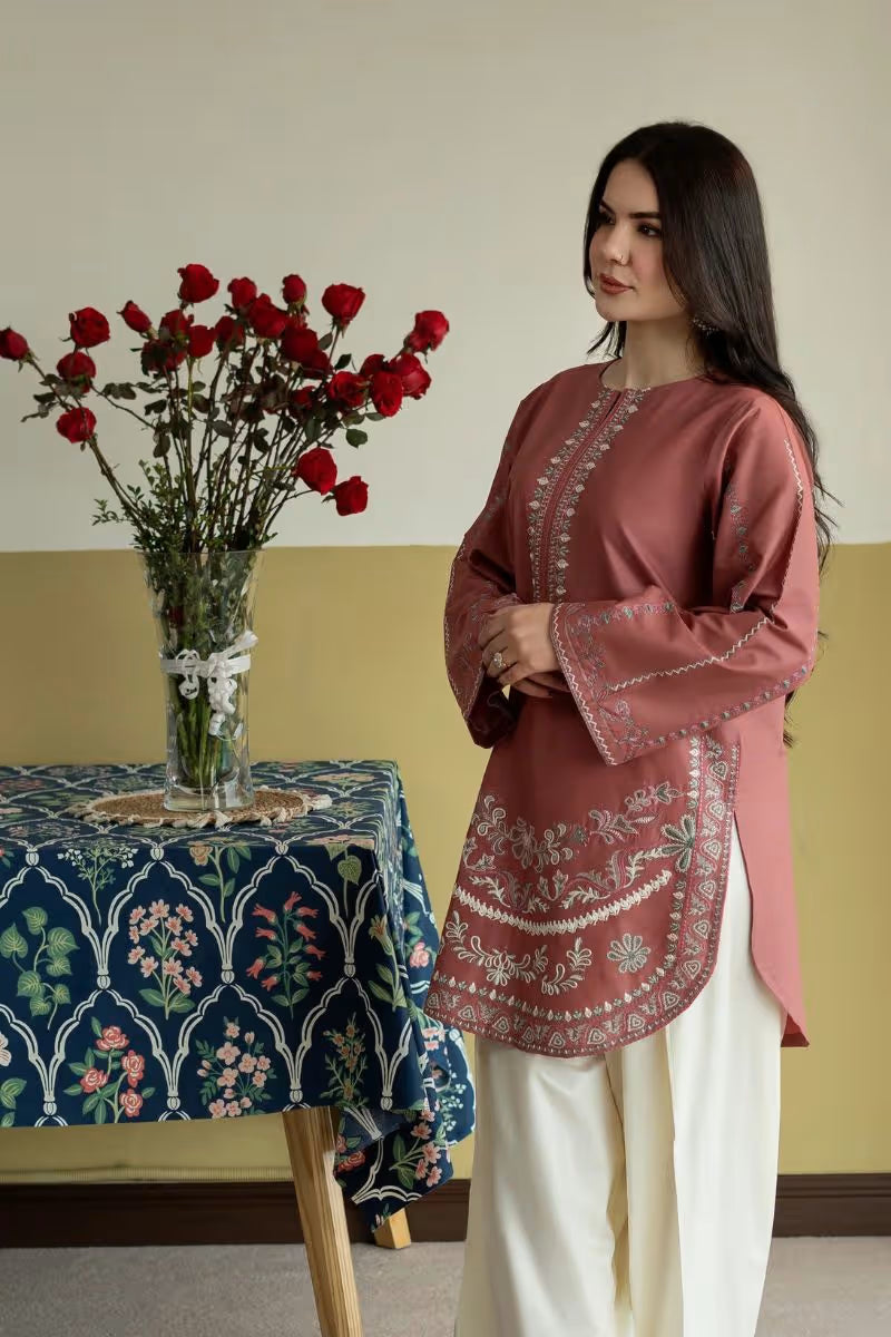 ZAARIF - 2 PC Embroidered Cotton Lawn Suit - HS - 077