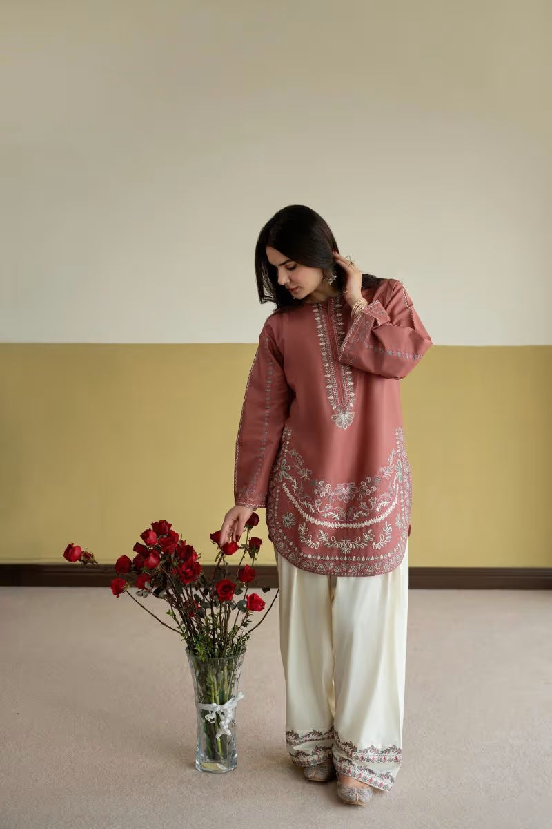 ZAARIF - 2 PC Embroidered Cotton Lawn Suit - HS - 077