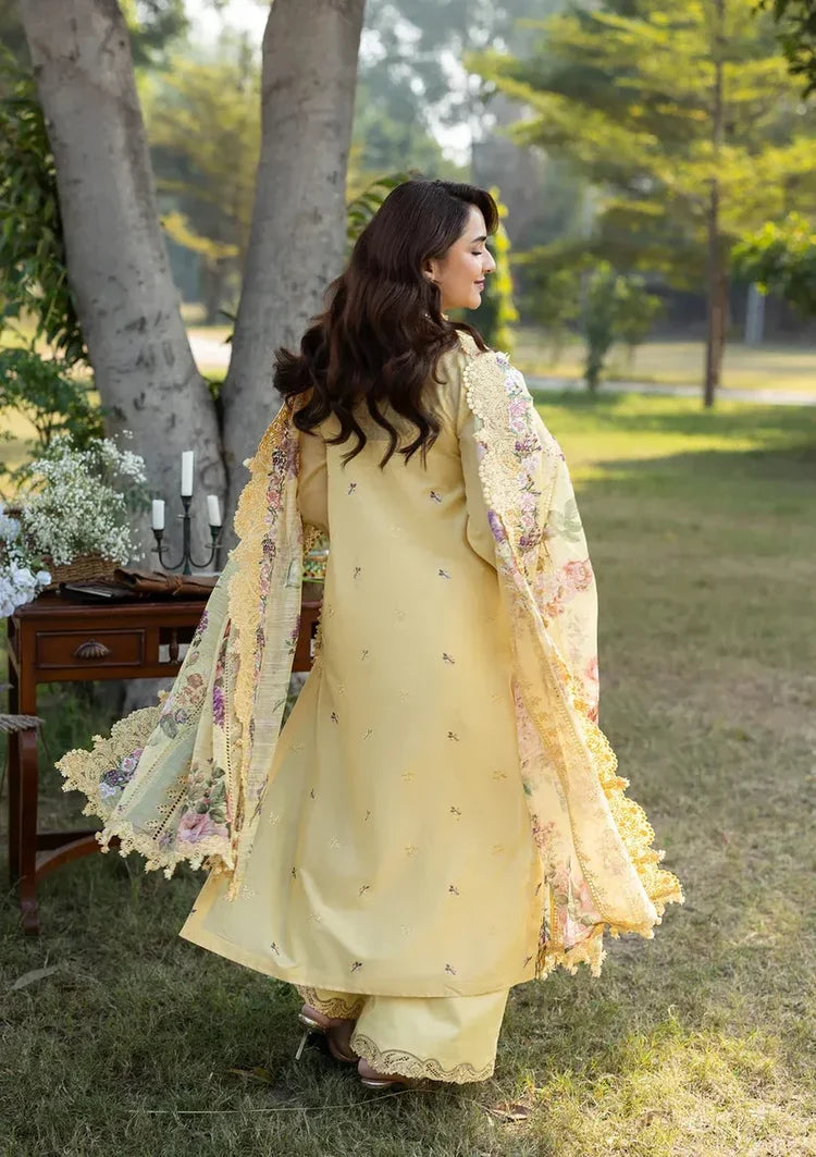 RANG RASIYA-3PC LAWN EMBROIDERED SHIRT WITH CHIFFON PRINTED EMBROIDERED DUPATTA AND TROUSER - HS - 0119