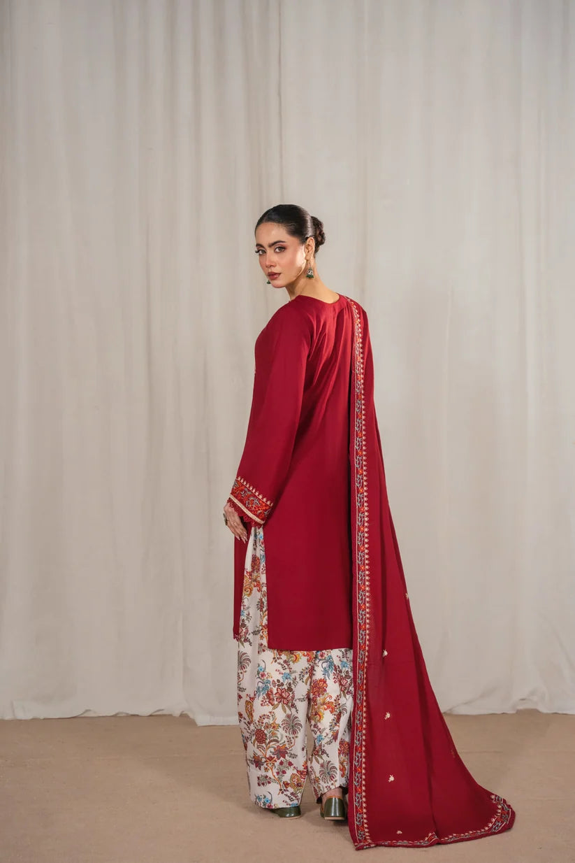 Kesar Dhanak embroidered 2 Piece Farshi - HS - 0137
