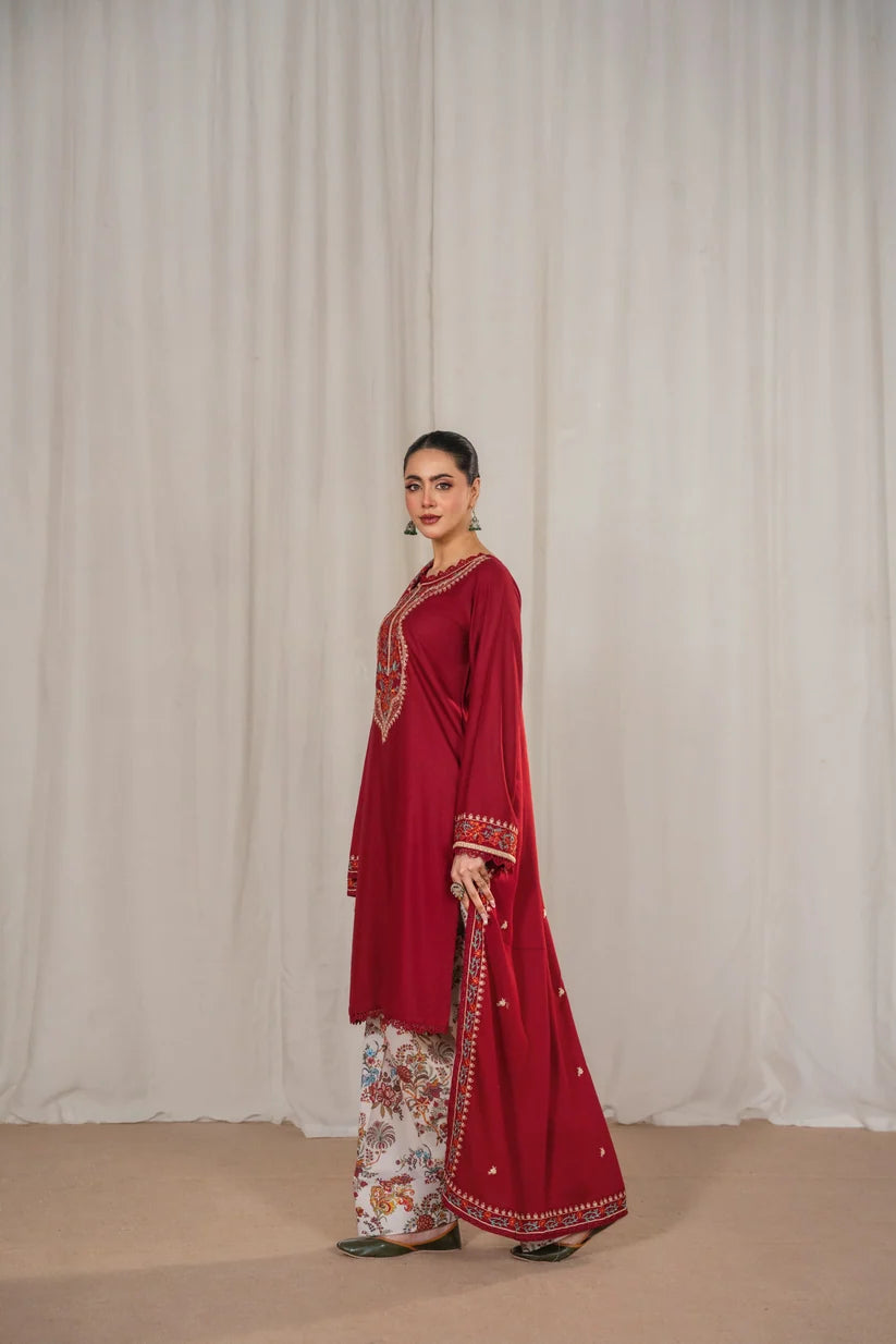 Kesar Dhanak embroidered 2 Piece Farshi - HS - 0137