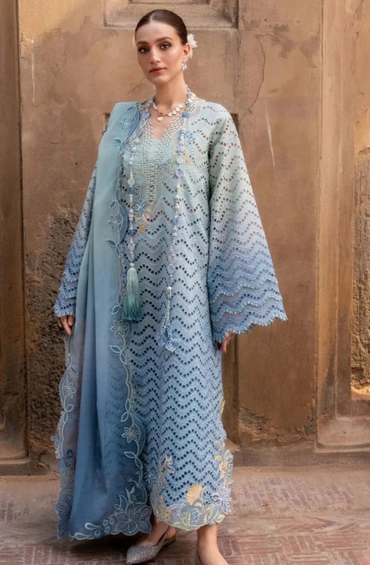 amani 3 piece embroidered lawn hs 051
