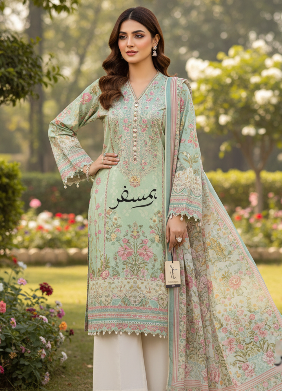 hummsafar eid collection new arrival unstitched 3 piece lawn