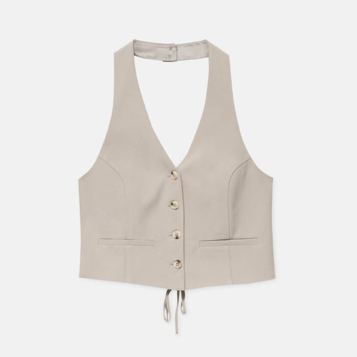 striped poplin shirt with pocket detail