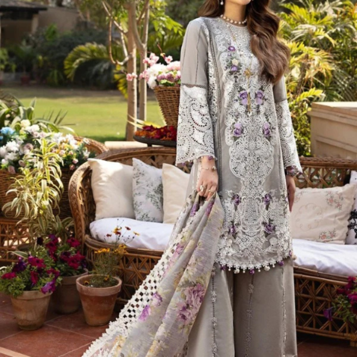 elm – 3 piece embroidered lawn – hs – 069